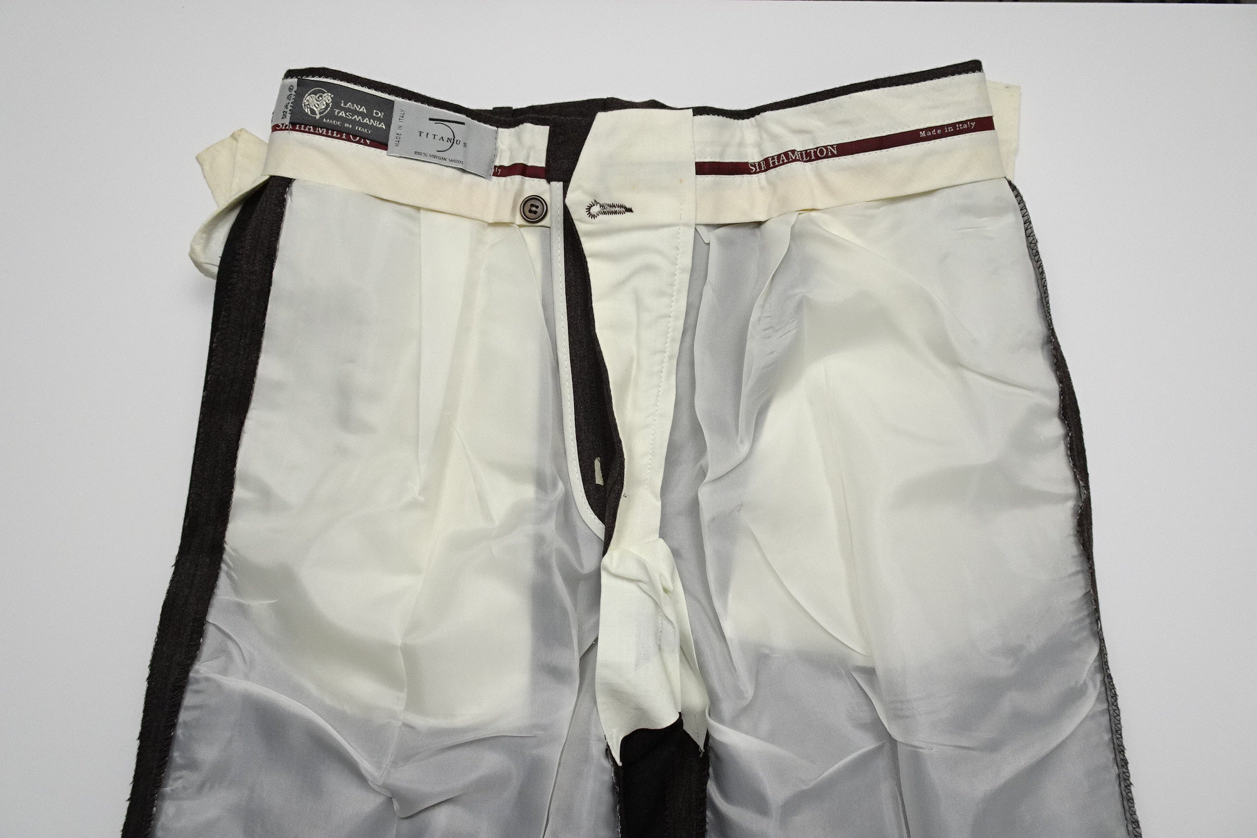 Dark Brown/Grey Twill Trousers EU46/W30