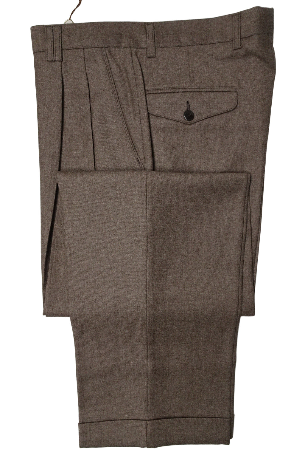 Mid Brown Flannel Trousers EU48/W32