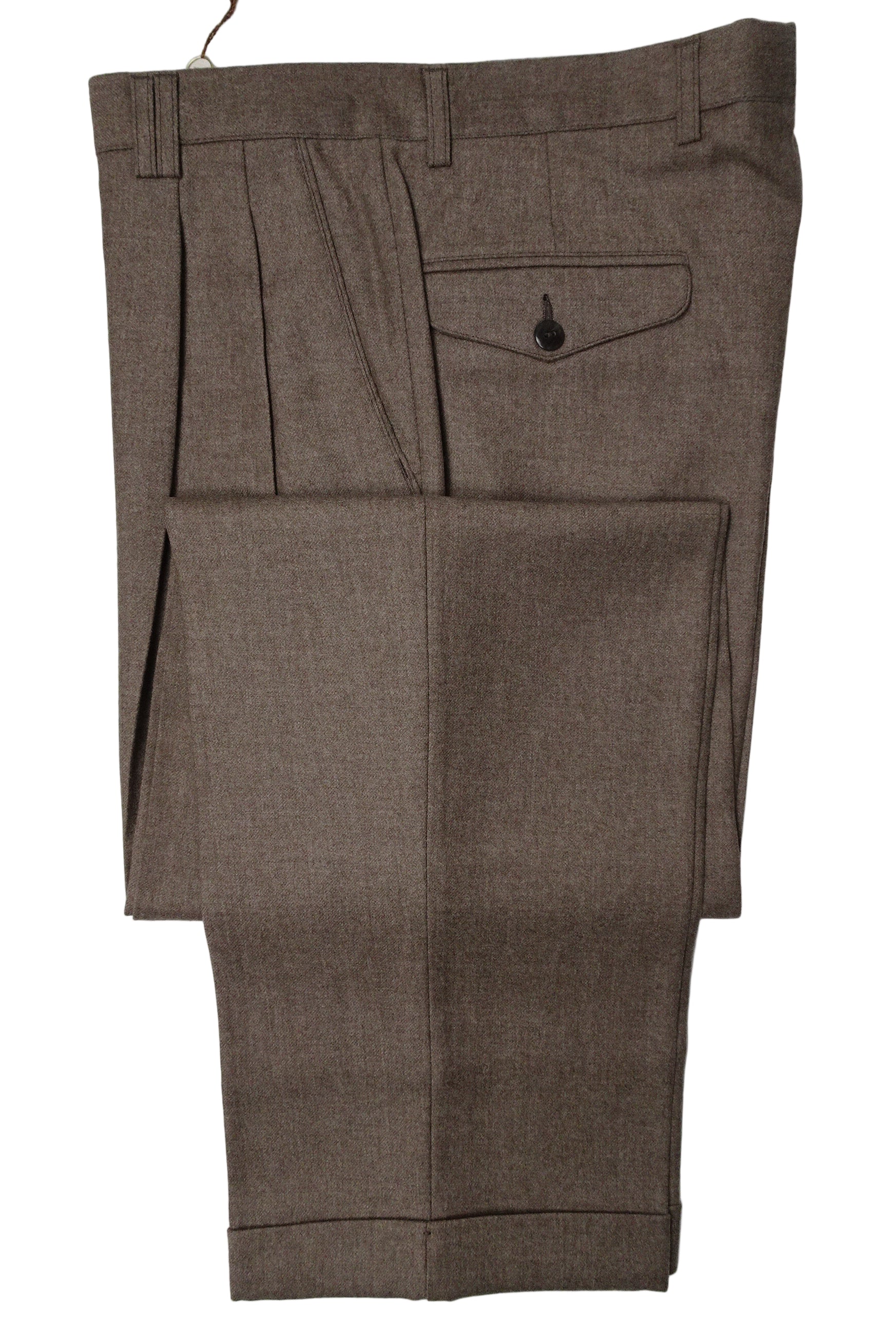 Mid Brown Flannel Trousers EU48/W32