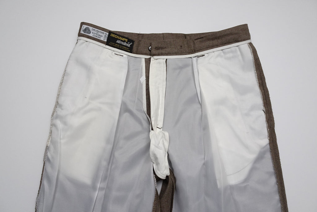 Mid Brown Flannel Trousers EU48/W32