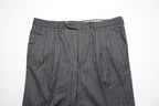 Mid Grey Flannel Chalkstripe Trousers