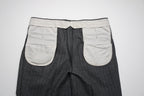 Mid Grey Flannel Chalkstripe Trousers