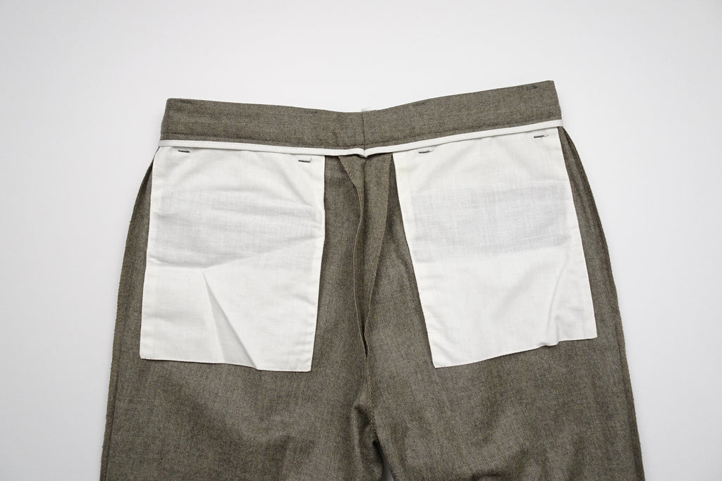 Oatmeal Flannel Trousers EU46/W30