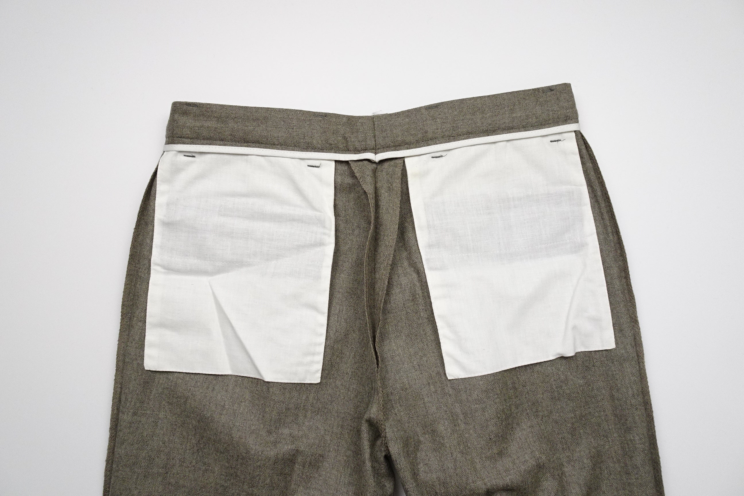 Oatmeal Flannel Trousers EU46/W30