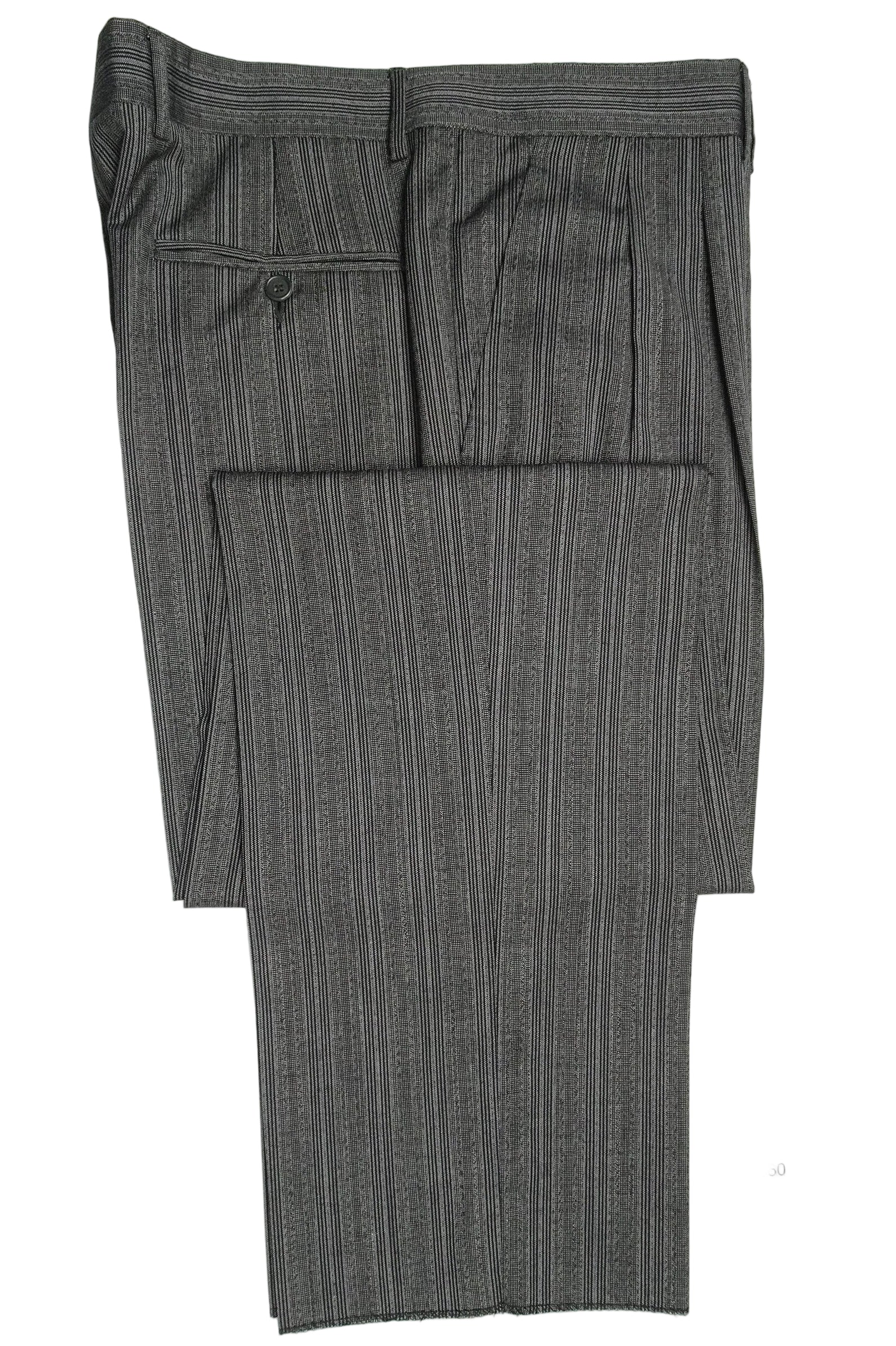 Mid Grey Striped Trousers EU52/W36 (ATR562)