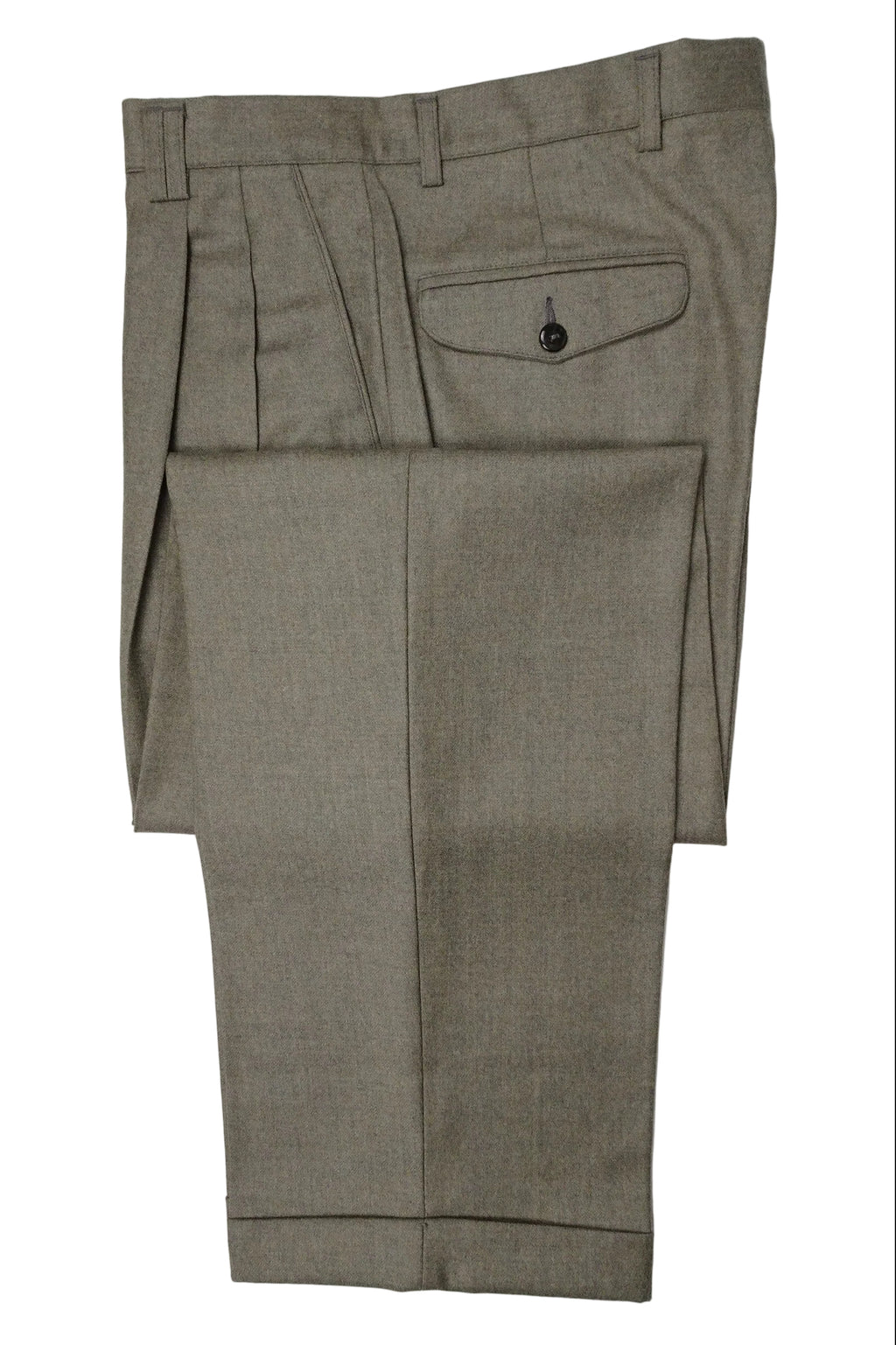 Khaki Flannel Trousers EU48/W32