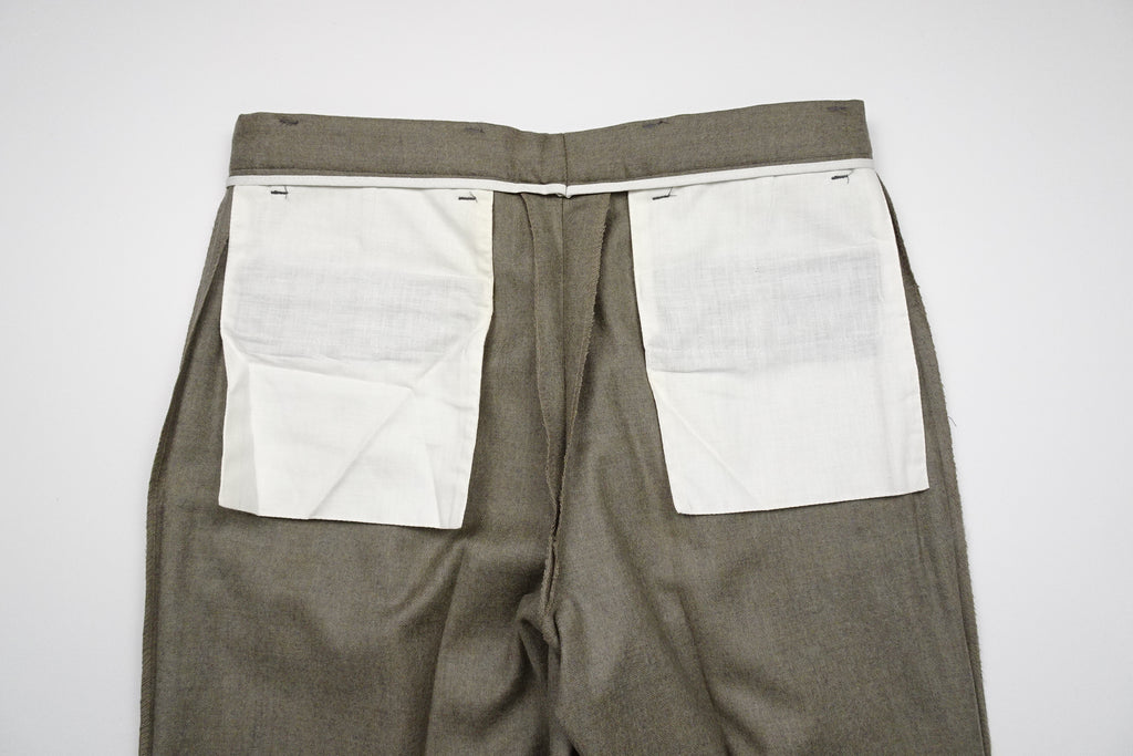 Khaki Flannel Trousers EU48/W32
