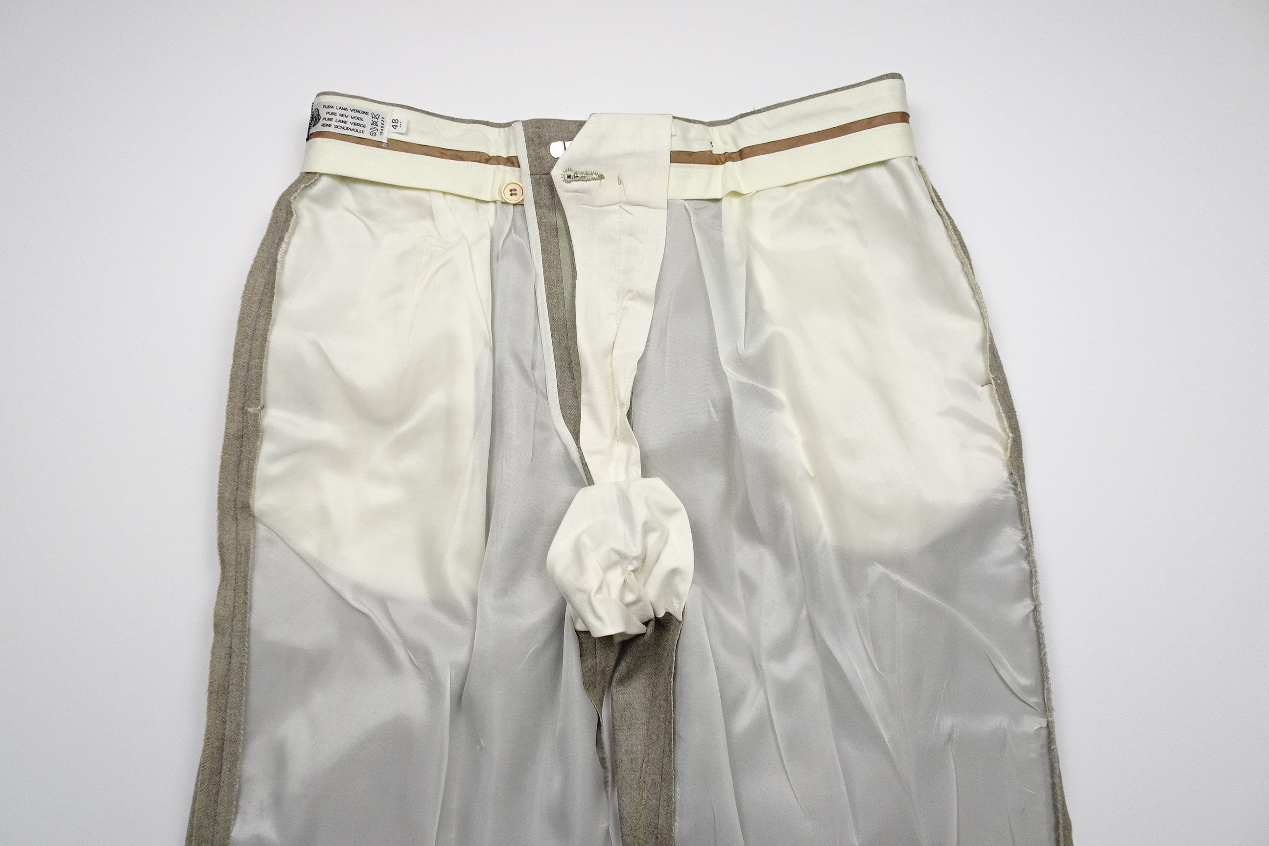 Beige Flannel Trousers EU46/W30