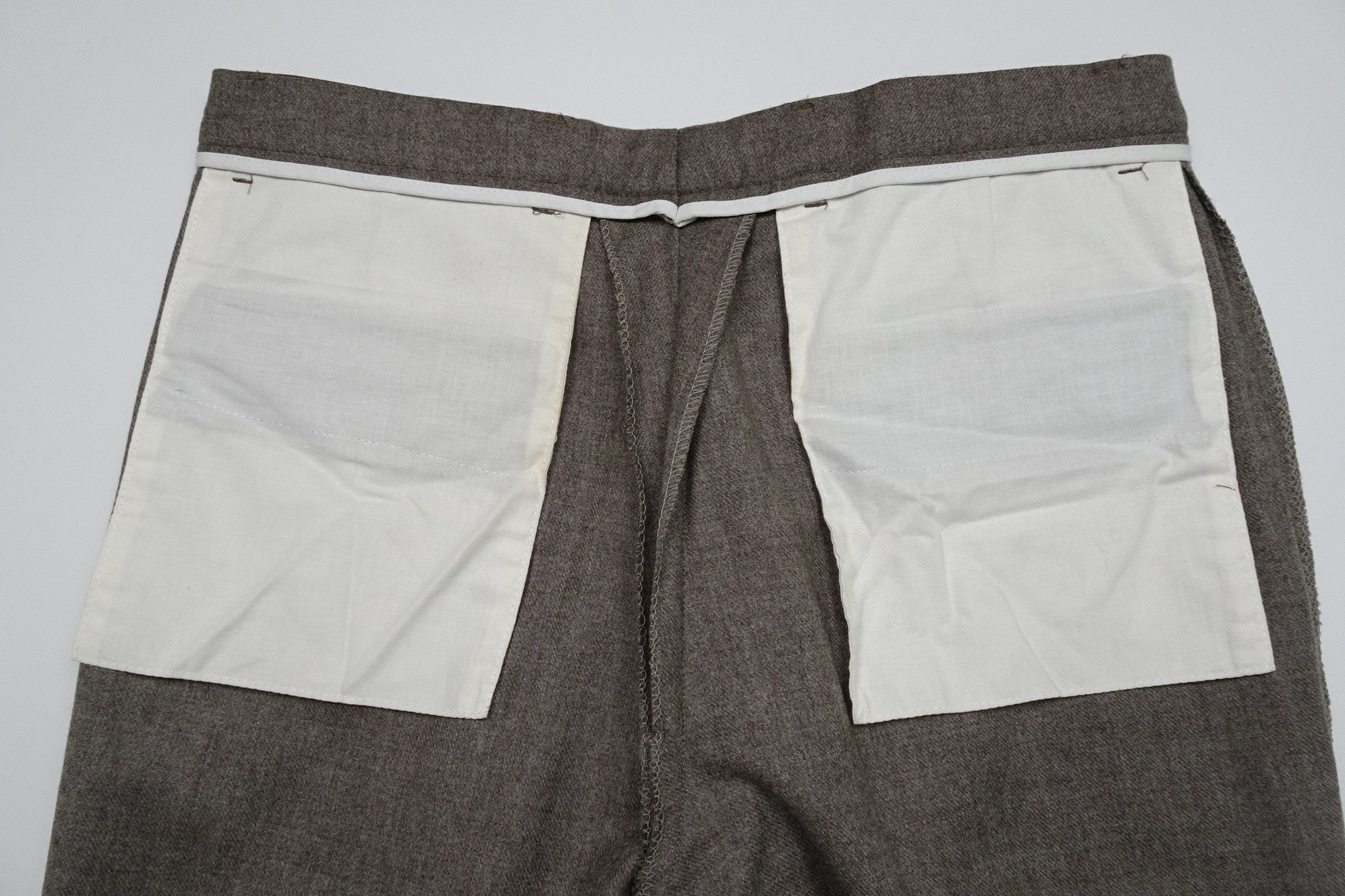 Oatmeal Flannel Trousers EU52/W36