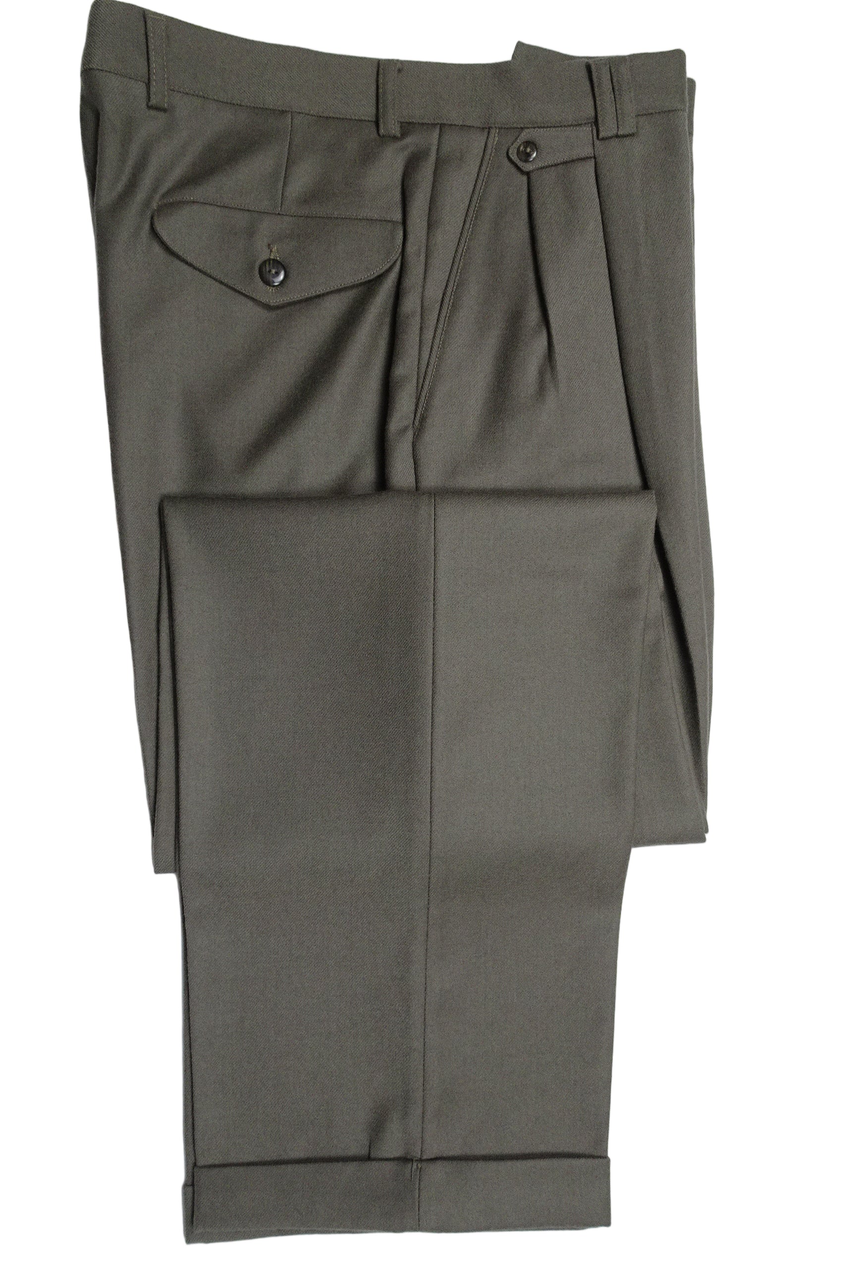 Olive Flannel Trousers EU48/W32
