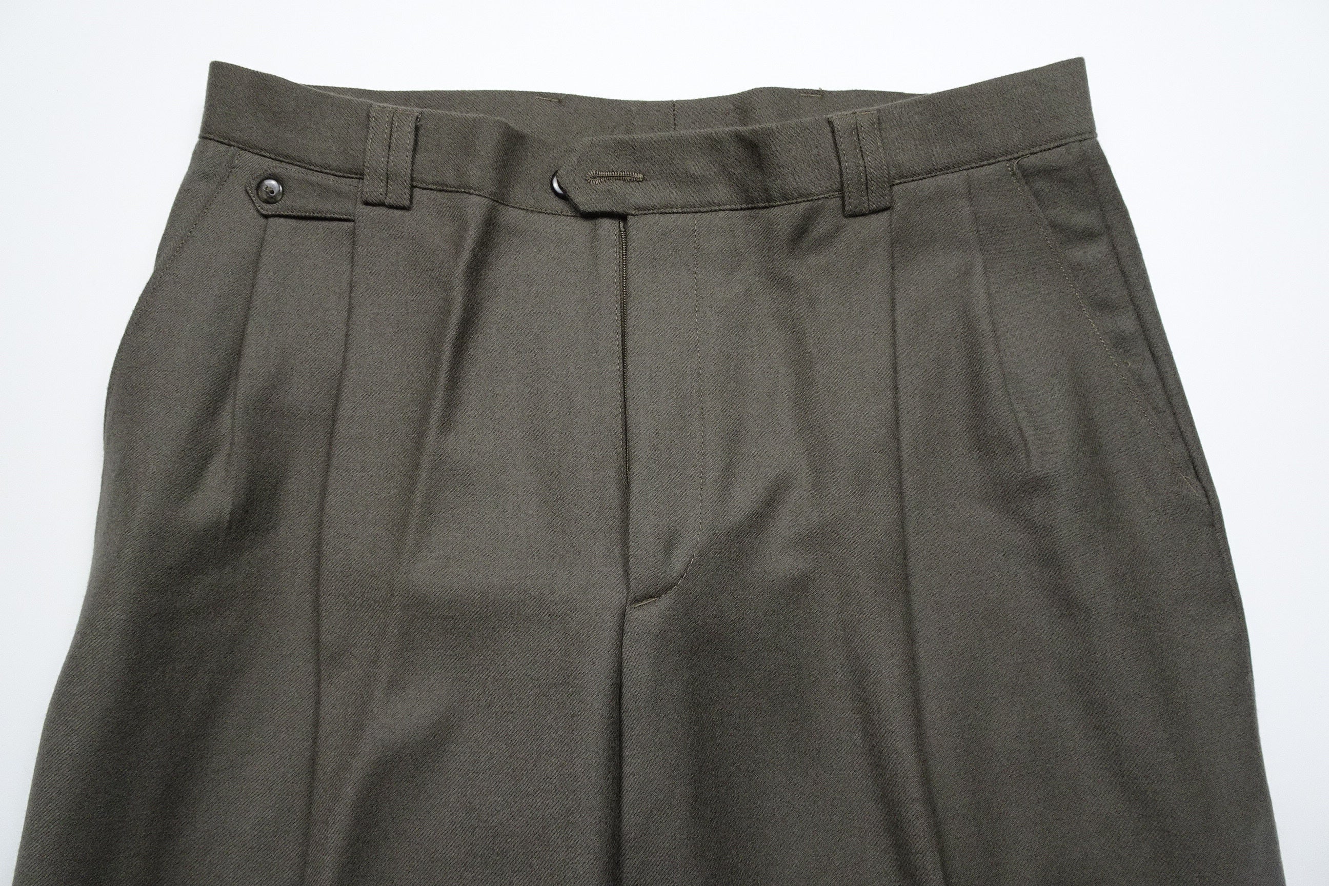 Olive Flannel Trousers EU48/W32
