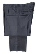 Mid Grey Worsted Wool Trousers EU58/W42