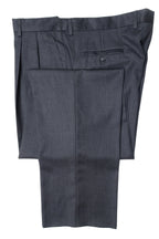 Mid Grey Worsted Wool Trousers EU58/W42
