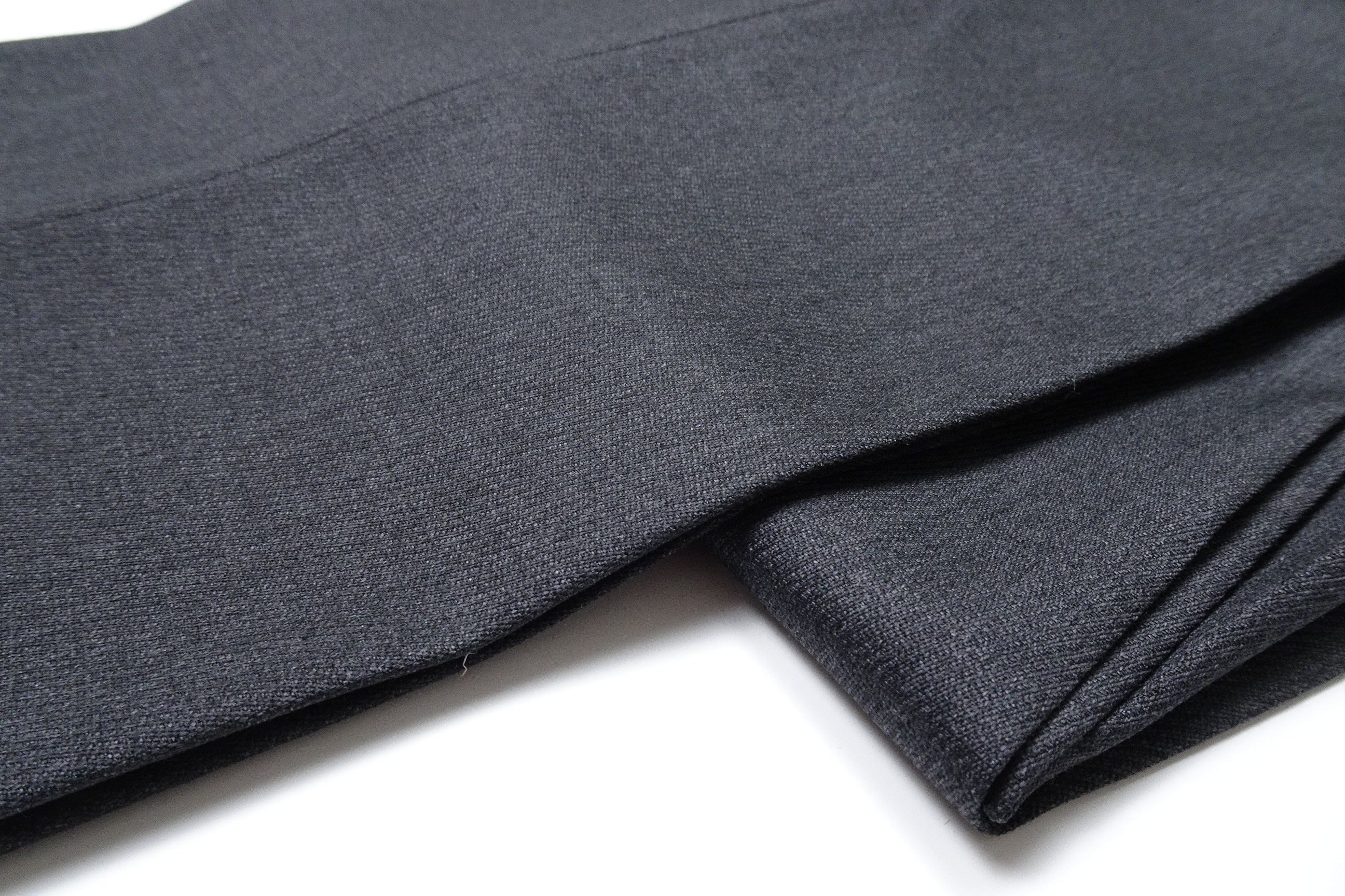 Mid Grey Worsted Wool Trousers EU58/W42