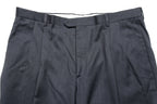 Mid Grey Worsted Wool Trousers EU58/W42