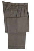 Mid Brown Worsted Wool Trousers EU50/W34
