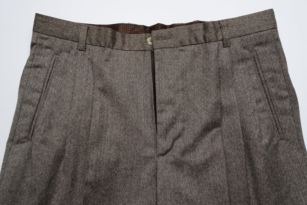Mid Brown Smooth Wool Trousers EU46/W30