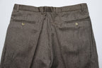 Mid Brown Worsted Wool Trousers EU50/W34