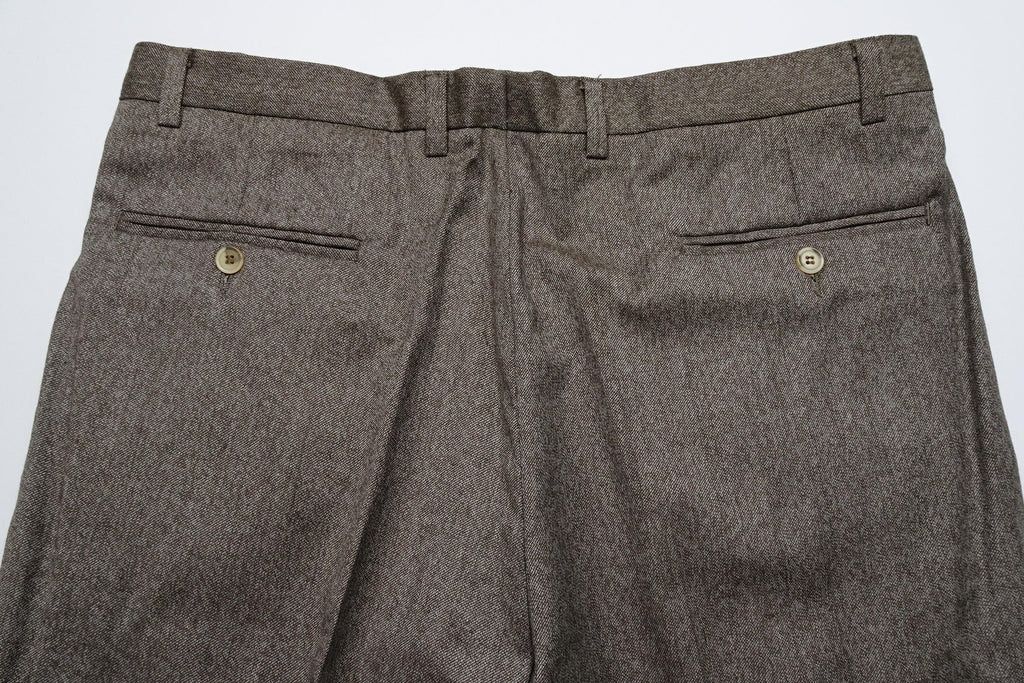 Mid Brown Smooth Wool Trousers EU46/W30