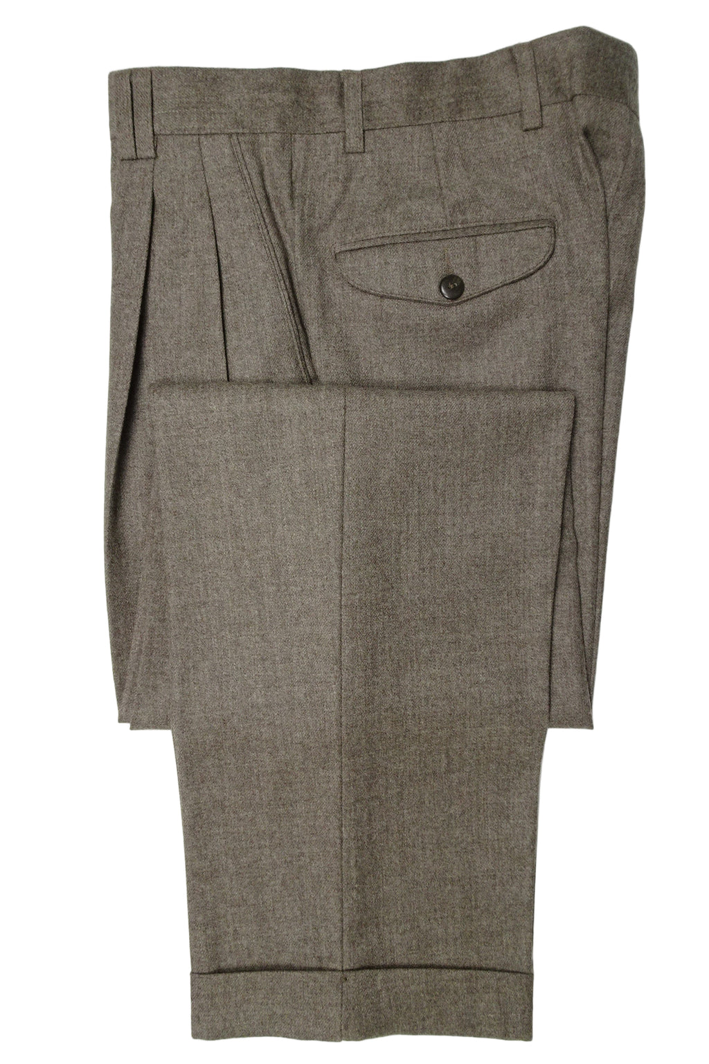 Oatmeal Flannel Trousers EU46/W30