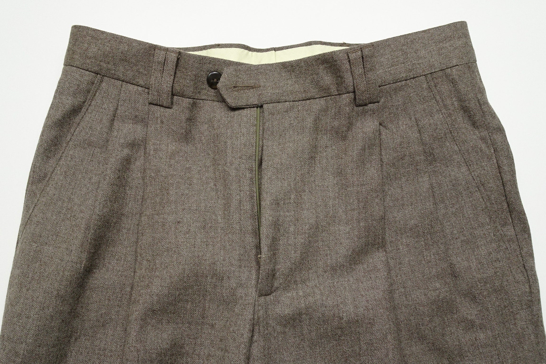 Oatmeal Flannel Trousers EU46/W30