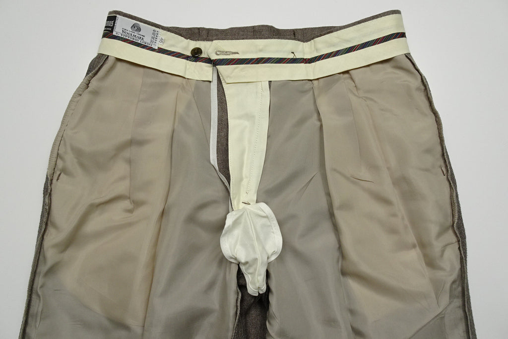 Oatmeal Flannel Trousers EU46/W30