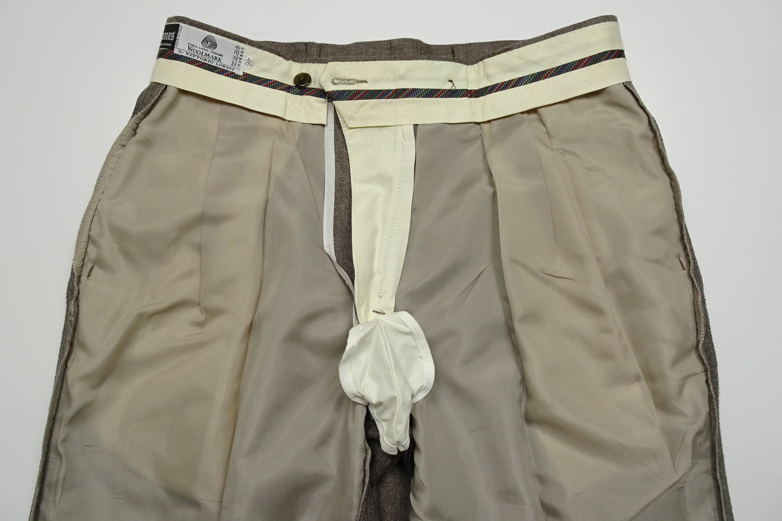 Oatmeal Flannel Trousers EU46/W30