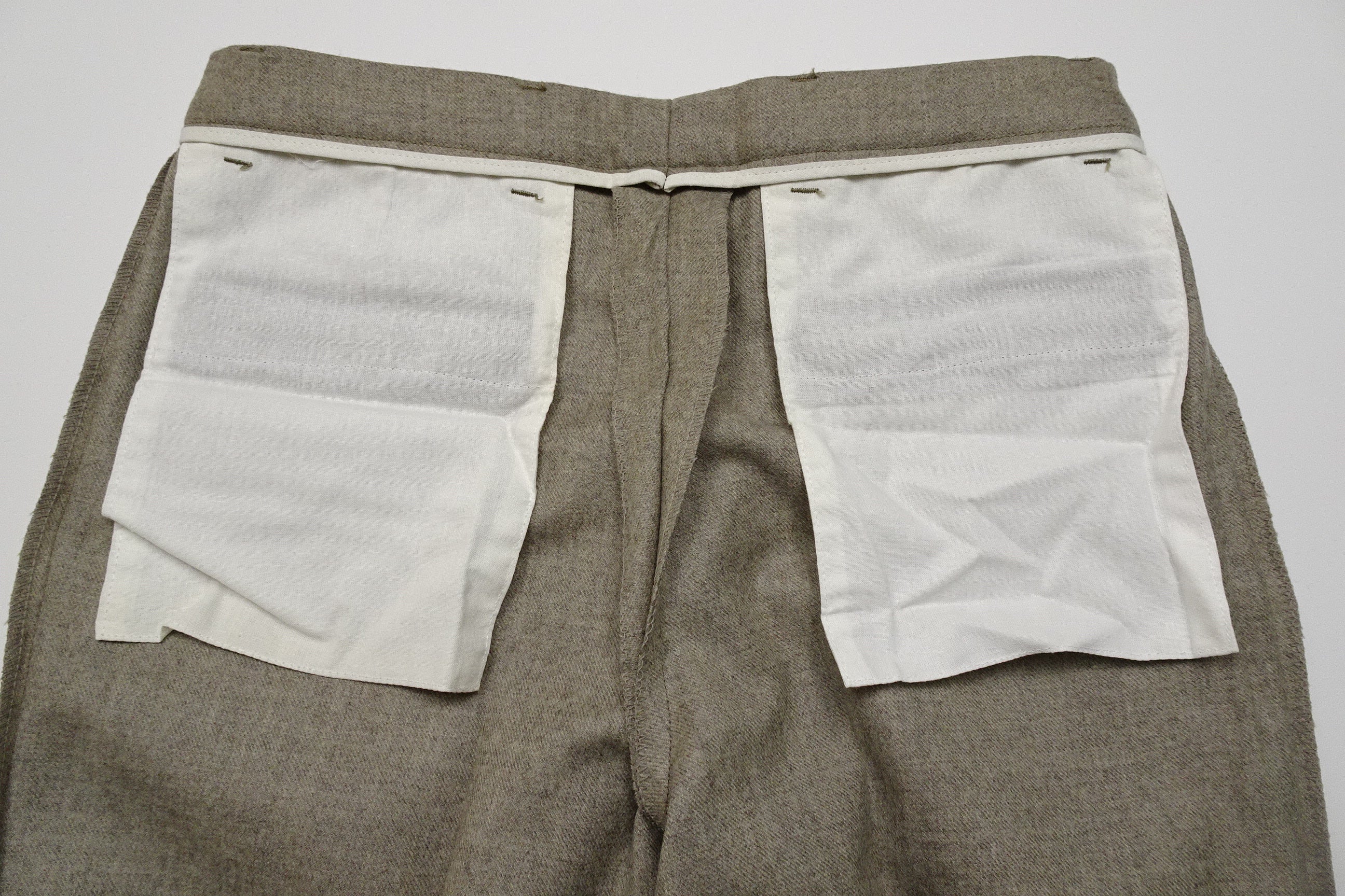 Beige Flannel Trousers EU46/W30