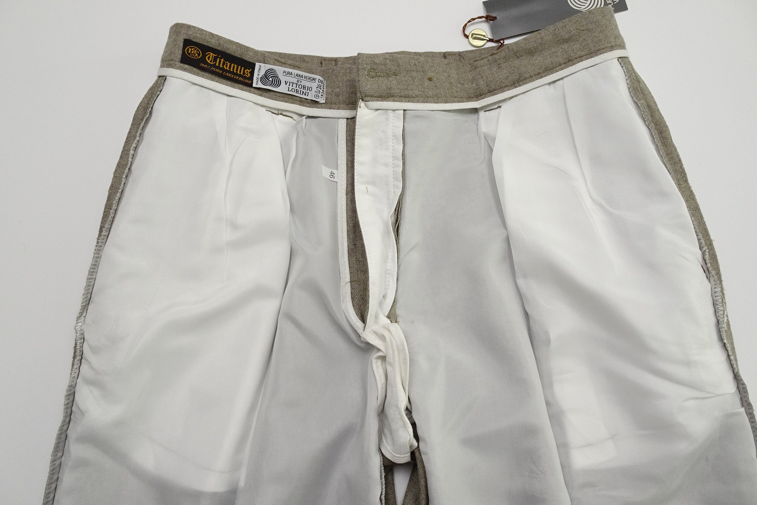 Beige Flannel Trousers EU46/W30