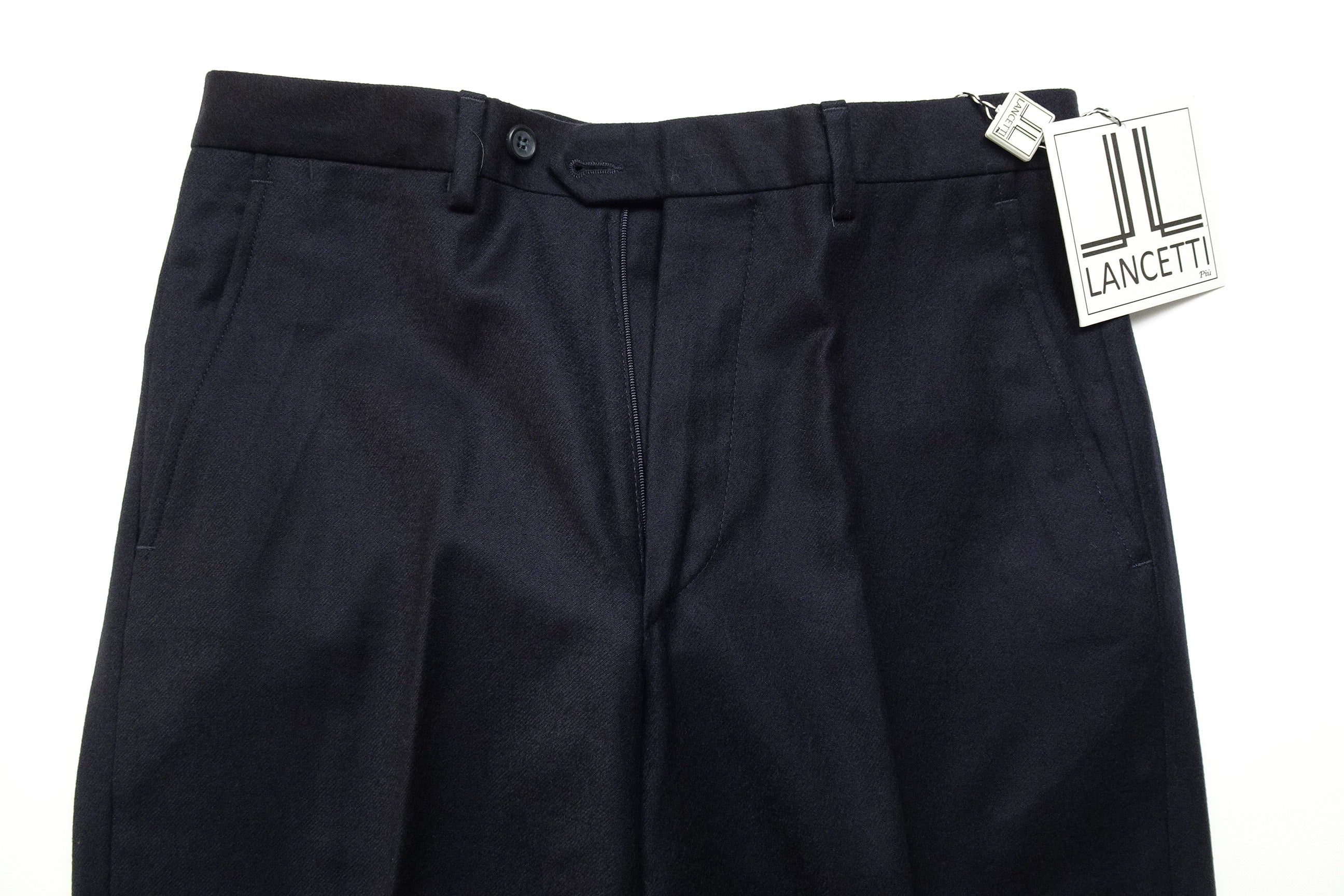 Navy Flannel Flat-Front EU48/W32