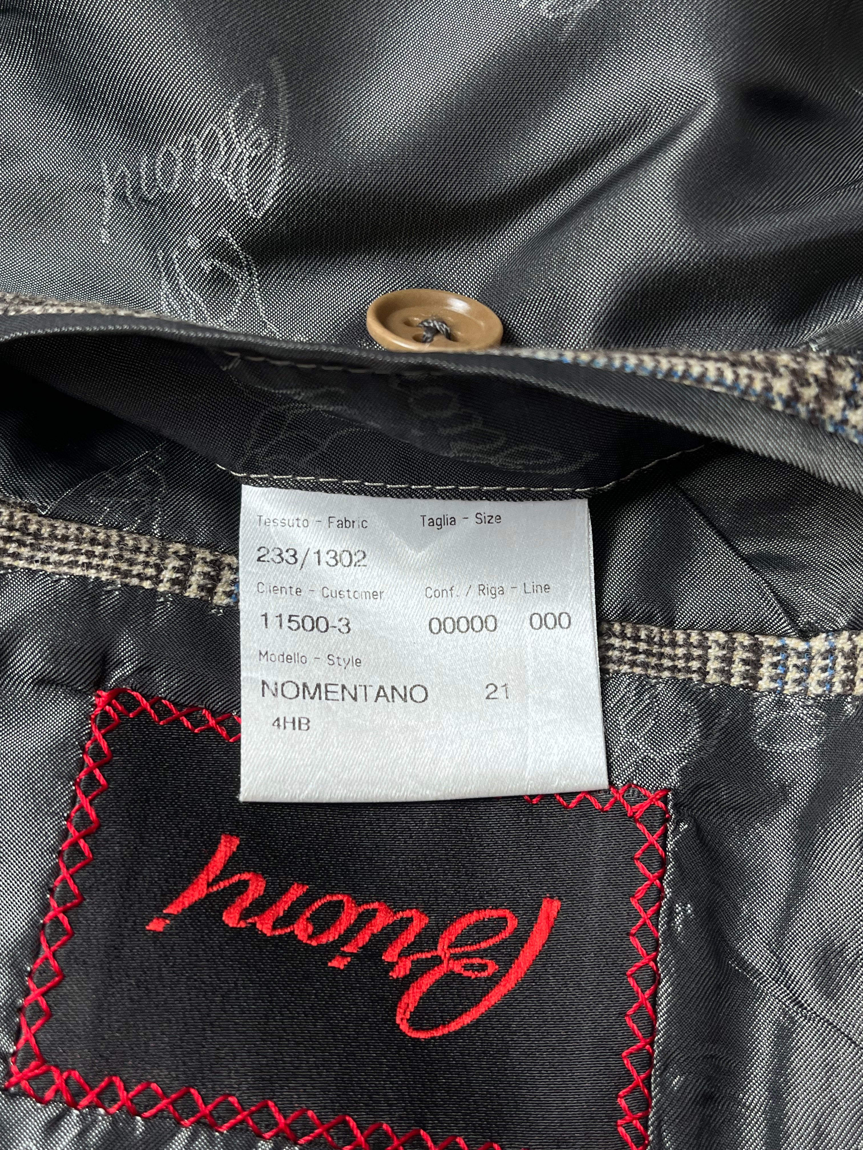 Brioni - Light Brown Prince of Wales Check Suit EU48