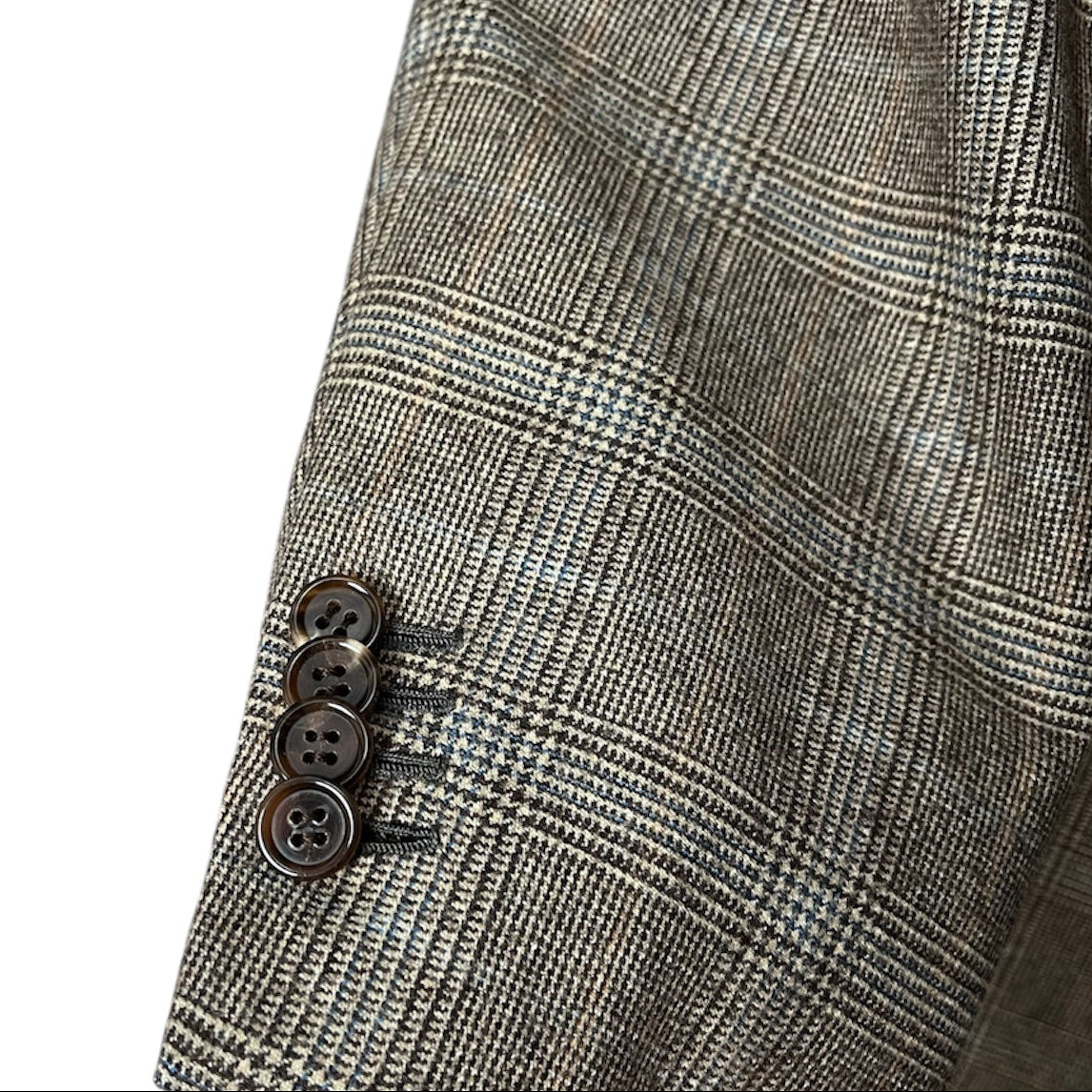 Brioni - Light Brown Prince of Wales Check Suit EU48