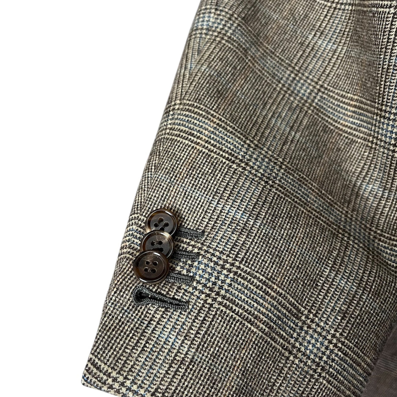 Brioni - Light Brown Prince of Wales Check Suit EU48